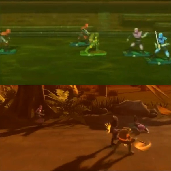 Sewer Surfin' and Prehistoric Turtlesaurus look pretty...  bland and foggy.